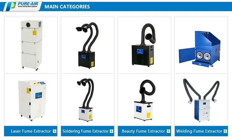 PA-300TS-IQ Fiber Laser Marking Fume Extractor for Laser Marking Metal