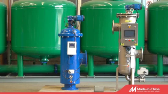 Filtro de tratamento de água industrial SS304/316 Caixa de aço inoxidável Filtro autolimpante automático vertical para águas residuais/irrigação/ dessalinização de água do mar